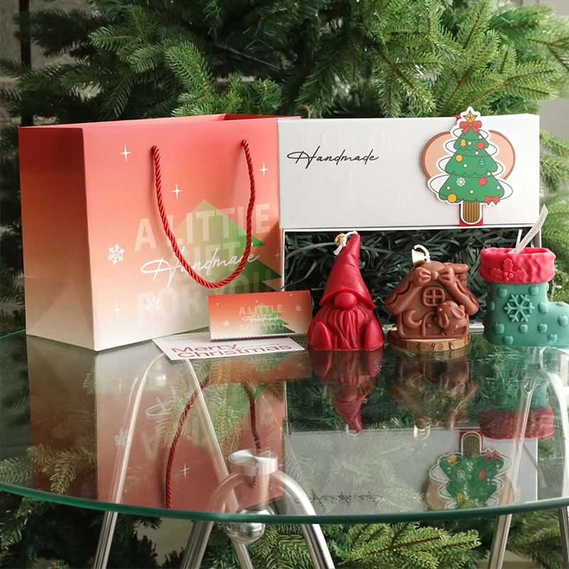 3Pcs Handmade Christmas Scente - Candle Supplies Free Shipping recension och pris
